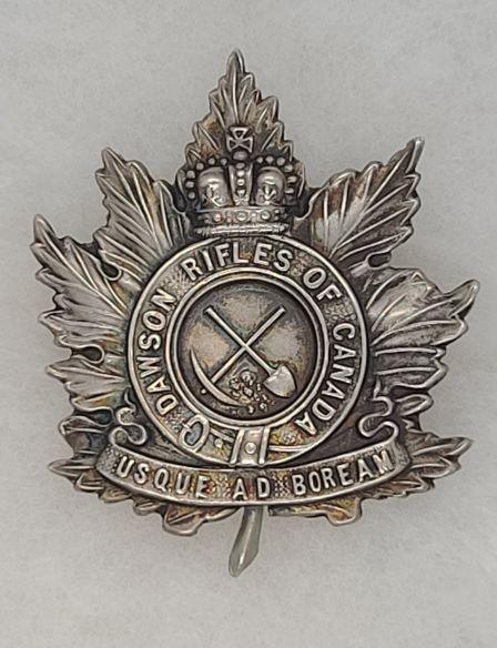Dawson Rifles Wedge Cap Badge.