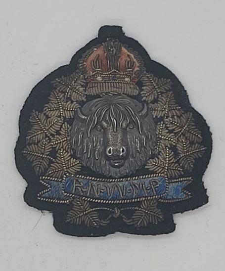 1904 Tudor Crown RNWMP Cloth Bullion Badge