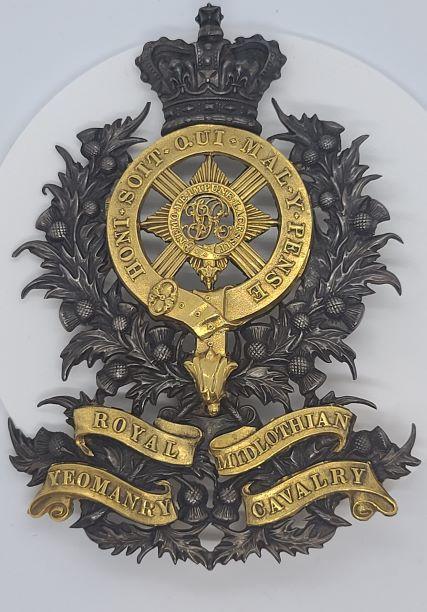Midlothian Yeomanry Officer\'s Helmet Plate