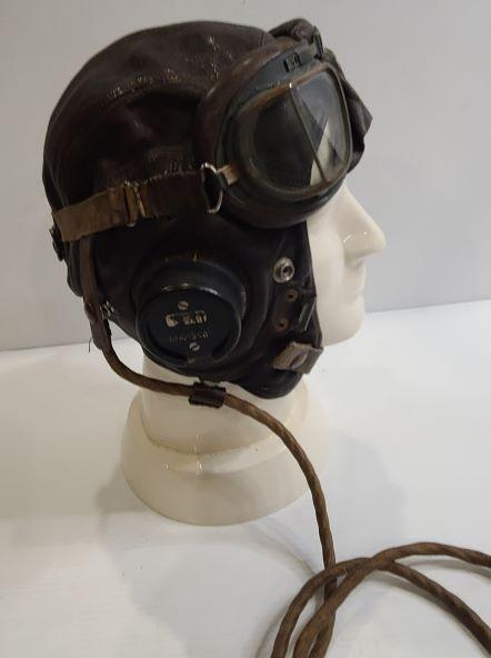 WWII RCAF/RAF Flight Helmet with Goggles