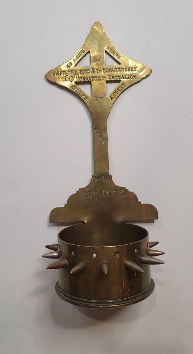 A Presentation Trench Art Cross For Captain A.T. S