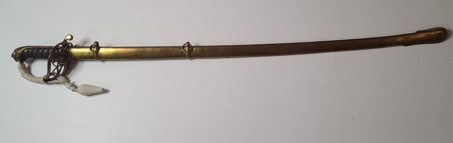 1845 Victorian Infantry Field Officer Sword With Metal Scabbard