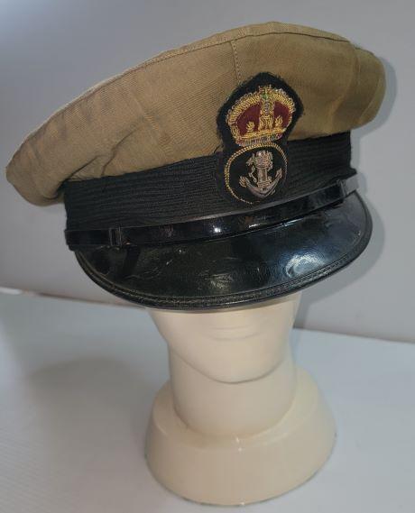 WWII Chief Petty Officer Peak Cap with Khaki Cover