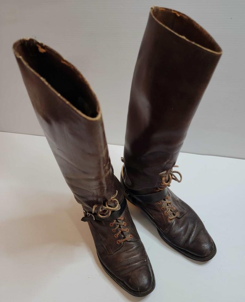 WWI Officer Riding Boots with Spurs