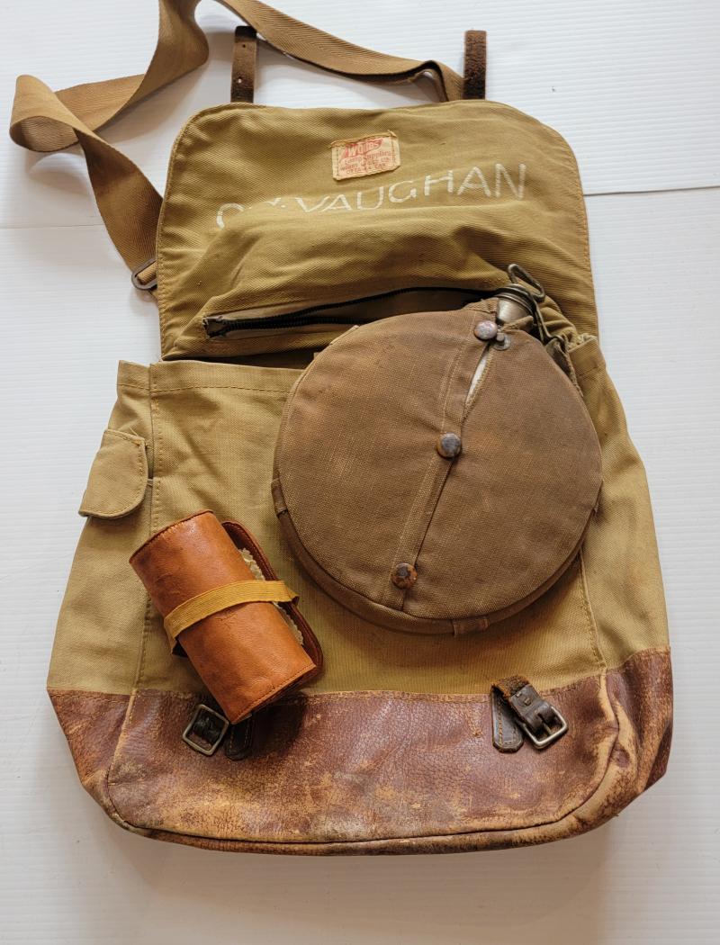 Officers Haversack with Private Purchase Canteen and Sewing Kit