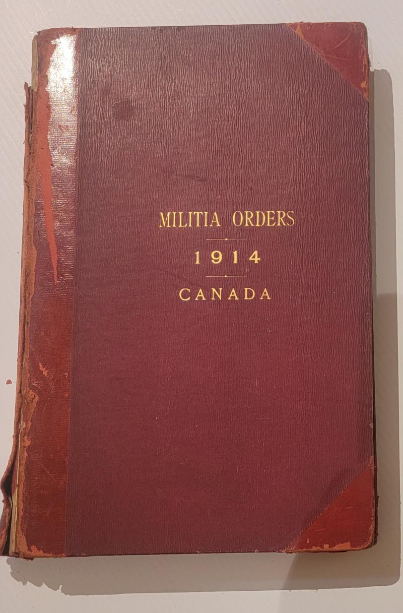 Militia Orders 1914 Canada