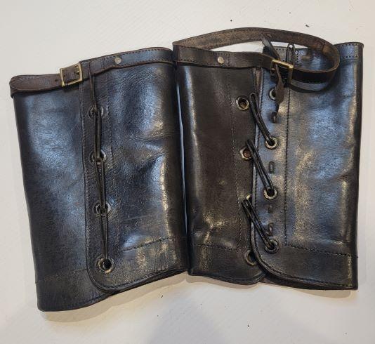 Black Leather Gaiters for Rifle Regiments