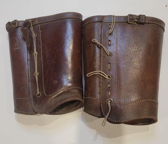 Brown Leather Gaiters dated 1900