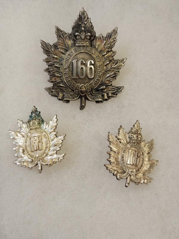 WWI 166th Bn Set of Badges