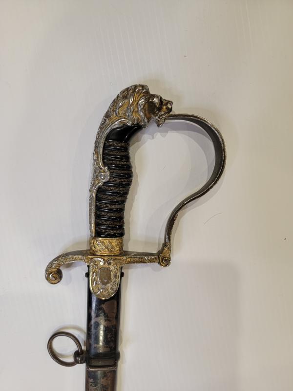 WWII German Officer Sword in Silver