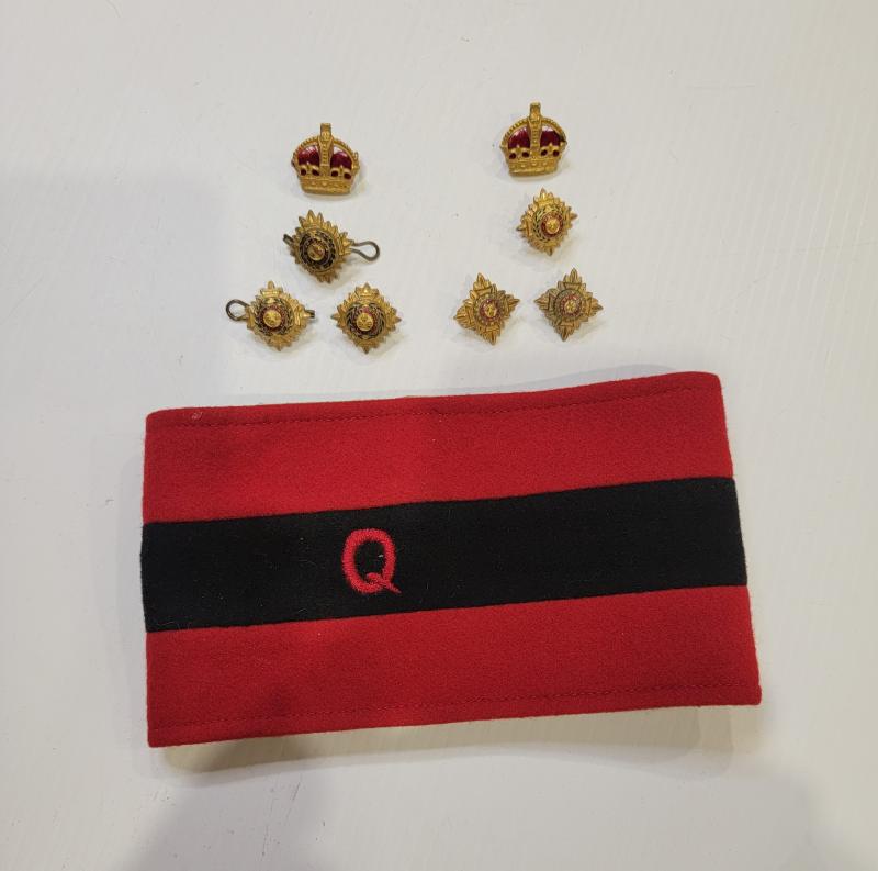 WWII Quartermaster General Arm Band with Brigadier Rank Insignia