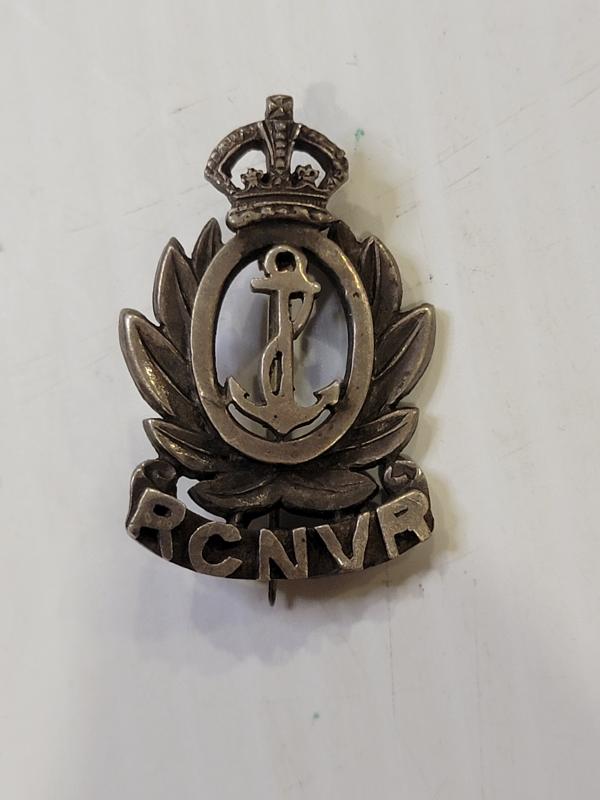 WWII RCNVR Sweetheart pin in Silver