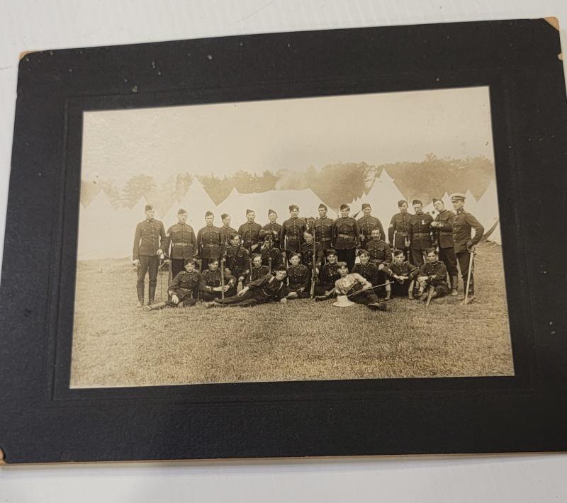 Photo of a Company from the 31st Grey Regiment at Camp Niagara 1907