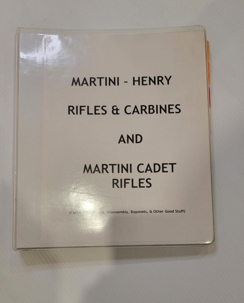Binder of Data on the Martini Henry