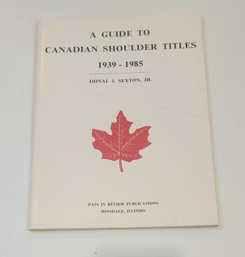 A Guide to Canadian Shoulder Titles 1939 to 1985