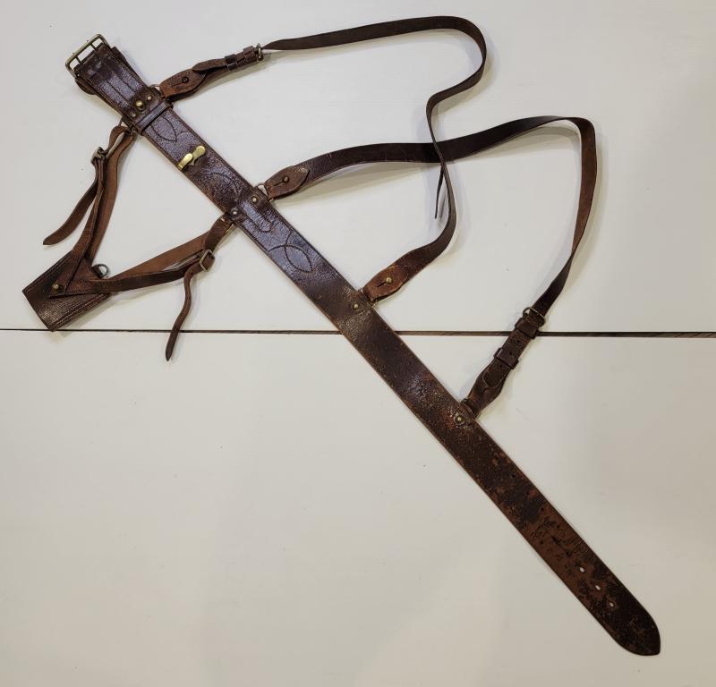 WWI Sam Brown with cross straps and sword sling