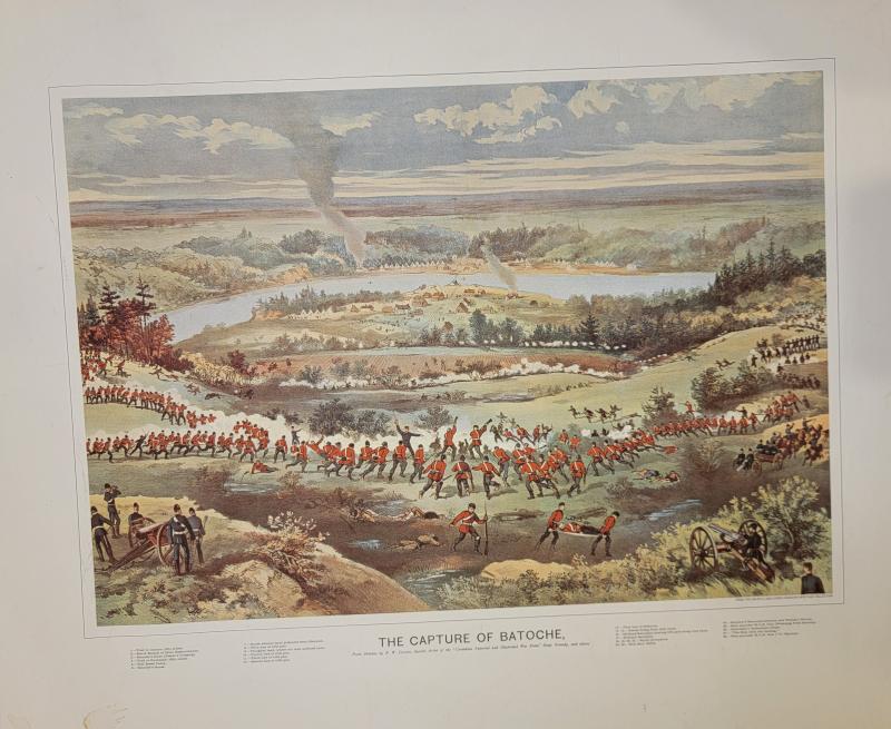 Original Period Print of the Charge at Batoche (small size)