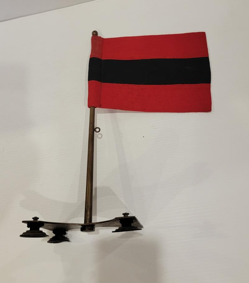 WWII British Army General's Car Pennant and Staff